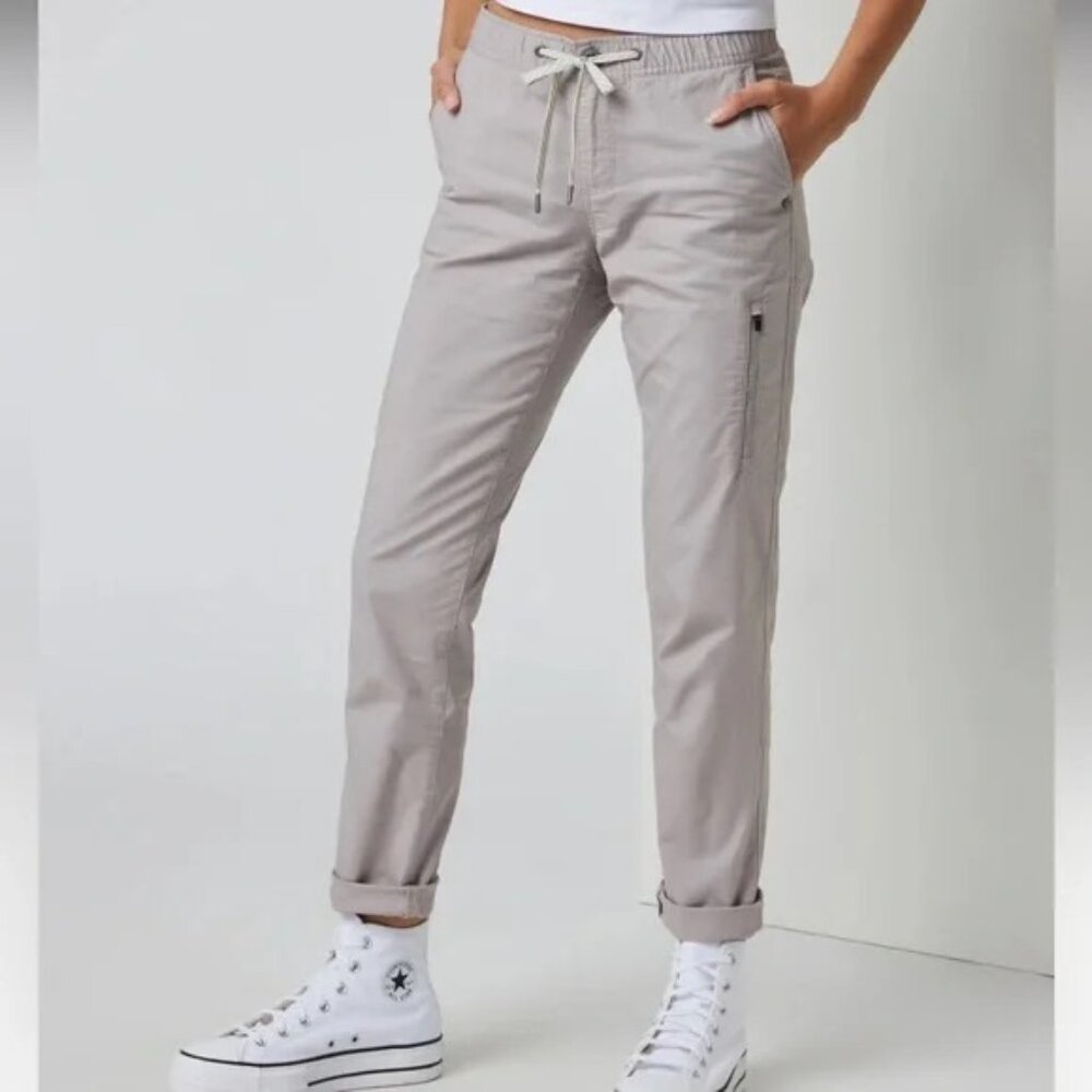 Vuori Ripstop Pant Mid Rise Organic Cotton Grey Casual Travel Outdoor Small